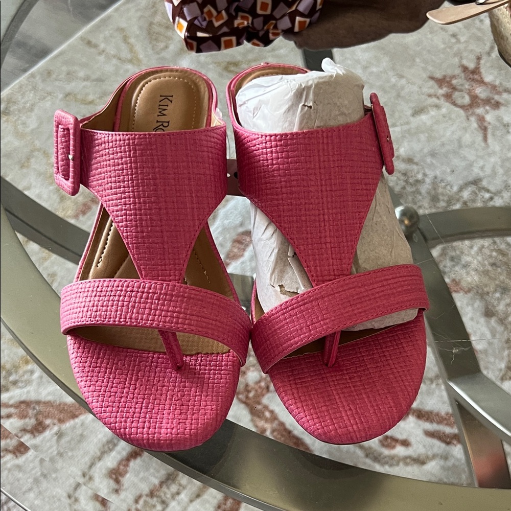 pink kim rogers wedges